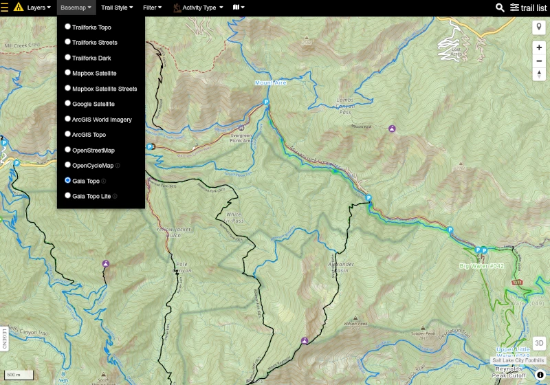 Gaia GPS basemap
