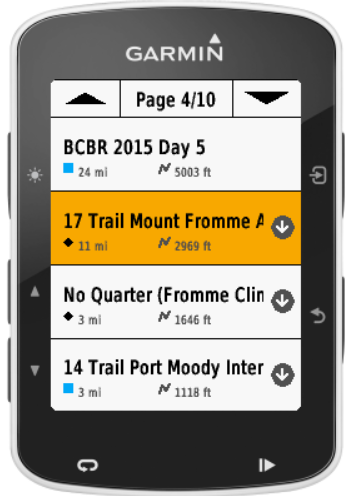 trailforks garmin 530