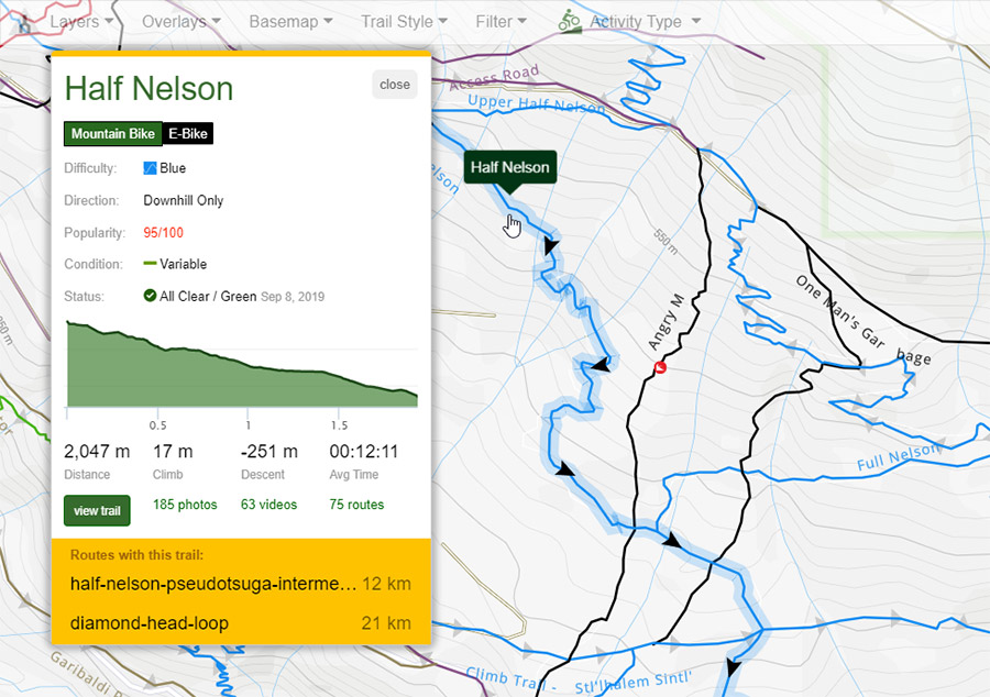 Trailforks Trail Database Maps